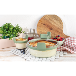 Lékué Runder Glaskorb für Heißluftfritteuse