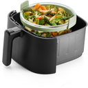 Lékué Runder Glaskorb für Heißluftfritteuse