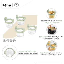 Lékué Mini-Gläser für Heißluftfritteuse