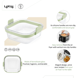 Lékué Quadratischer Glaskorb