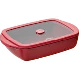 Rectangular Glass Casserole Dish with Glass Silicone Lid, 0.8 L