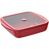 Square Glass Casserole Dish with Glass Silicone Lid, 1.6 L