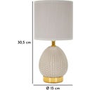 Mauro Ferretti Tischleuchte Flavi Grau - 1 Stk