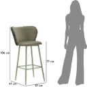 Mauro Ferretti Barhocker Alaska -B- Grün Set - 1 Set