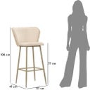 Mauro Ferretti Barhocker Alaska -B- Creme Set - 1 Set