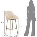 Mauro Ferretti Barhocker Alaska -A- Creme Set - 1 Set