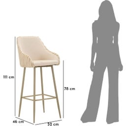 Mauro Ferretti Barhocker Alaska -A- Creme Set - 1 Set