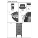 Mauro Ferretti Ablagetisch mit Schubladen Göteborg - 1 Stk