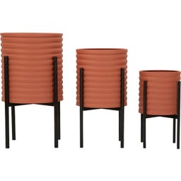 Pots de Fleurs Milly sur Supports, 3 Pièces - 1 kit