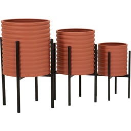 Pots de Fleurs Milly sur Supports, 3 Pièces - 1 kit