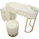 Schminktisch Kombination Sharon White mit Hocker - 1 Stk