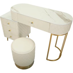 Schminktisch Kombination Sharon White mit Hocker - 1 Stk