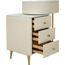 Schminktisch Kombination Sharon White mit Hocker - 1 Stk