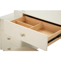 Schminktisch Kombination Sharon White mit Hocker - 1 Stk