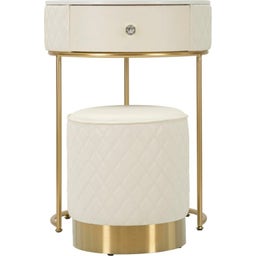 Mauro Ferretti Schminktisch mit Hocker Sharon - 1 Stk