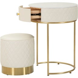 Mauro Ferretti Schminktisch mit Hocker Sharon - 1 Stk