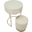 Mauro Ferretti Schminktisch mit Hocker Sharon - 1 Stk