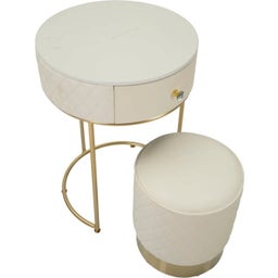 Mauro Ferretti Schminktisch mit Hocker Sharon - 1 Stk