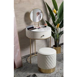 Mauro Ferretti Schminktisch mit Hocker Sharon - 1 Stk
