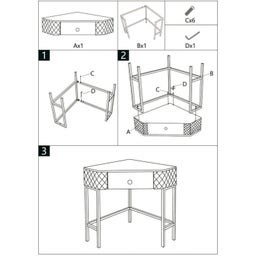 Mauro Ferretti Eck-Konsolentisch Sharon - 1 Stk