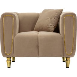 Mauro Ferretti Sessel Alma Grau mit Kissen - 1 Stk