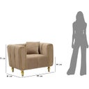 Mauro Ferretti Alma Armchair with Cushion, Grey - 1 item