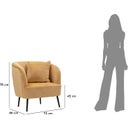 Mauro Ferretti Sessel senffarben mit Kissen - 1 Stk