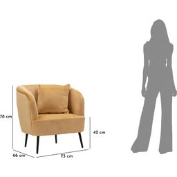 Mauro Ferretti Sessel senffarben mit Kissen - 1 Stk