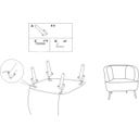 Mauro Ferretti Fauteuil Moutarde avec Coussin - 1 pcs