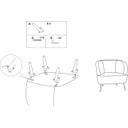 Mauro Ferretti Armchair with Cushion, Mustard - 1 item