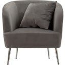 Mauro Ferretti Sessel silberfarben mit Kissen - 1 Stk