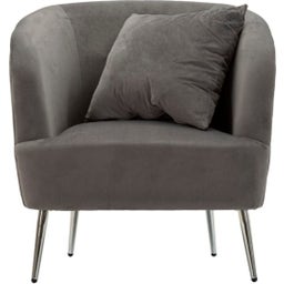 Mauro Ferretti Sessel silberfarben mit Kissen - 1 Stk