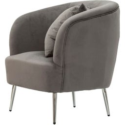 Mauro Ferretti Sessel silberfarben mit Kissen - 1 Stk