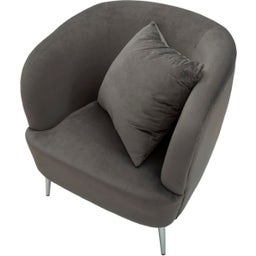 Mauro Ferretti Sessel silberfarben mit Kissen - 1 Stk