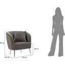 Mauro Ferretti Sessel silberfarben mit Kissen - 1 Stk