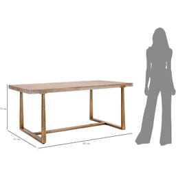 Mauro Ferretti Table à manger Ankara 180x90 cm - 1 pcs