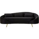 Mauro Ferretti 3-Sitzer-Sofa Oslo mit Kissen, Schwarz - 1 Stk