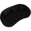Mauro Ferretti 3-Sitzer-Sofa Oslo mit Kissen, Schwarz - 1 Stk
