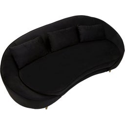 Mauro Ferretti 3-Sitzer-Sofa Oslo mit Kissen, Schwarz - 1 Stk