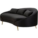 Mauro Ferretti 3-Sitzer-Sofa Oslo mit Kissen, Schwarz - 1 Stk