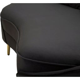 Mauro Ferretti 3-Sitzer-Sofa Oslo mit Kissen, Schwarz - 1 Stk