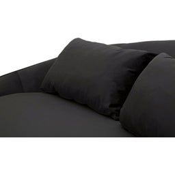 Mauro Ferretti 3-Sitzer-Sofa Oslo mit Kissen, Schwarz - 1 Stk