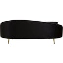 Mauro Ferretti 3-Sitzer-Sofa Oslo mit Kissen, Schwarz - 1 Stk