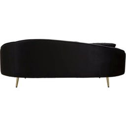 Mauro Ferretti 3-Sitzer-Sofa Oslo mit Kissen, Schwarz - 1 Stk