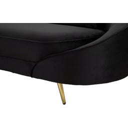 Mauro Ferretti 3-Sitzer-Sofa Oslo mit Kissen, Schwarz - 1 Stk