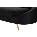 Mauro Ferretti 3-Sitzer-Sofa Oslo mit Kissen, Schwarz - 1 Stk