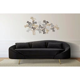 Mauro Ferretti 3-Sitzer-Sofa Oslo mit Kissen, Schwarz - 1 Stk