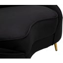 Mauro Ferretti 2-Sitzer-Sofa Oslo mit Kissen, Schwarz - 1 Stk