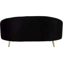 Mauro Ferretti 2-Sitzer-Sofa Oslo mit Kissen, Schwarz - 1 Stk