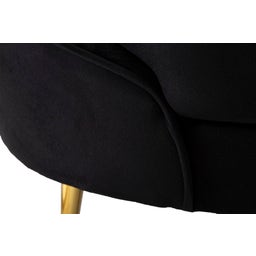 Mauro Ferretti 2-Sitzer-Sofa Oslo mit Kissen, Schwarz - 1 Stk